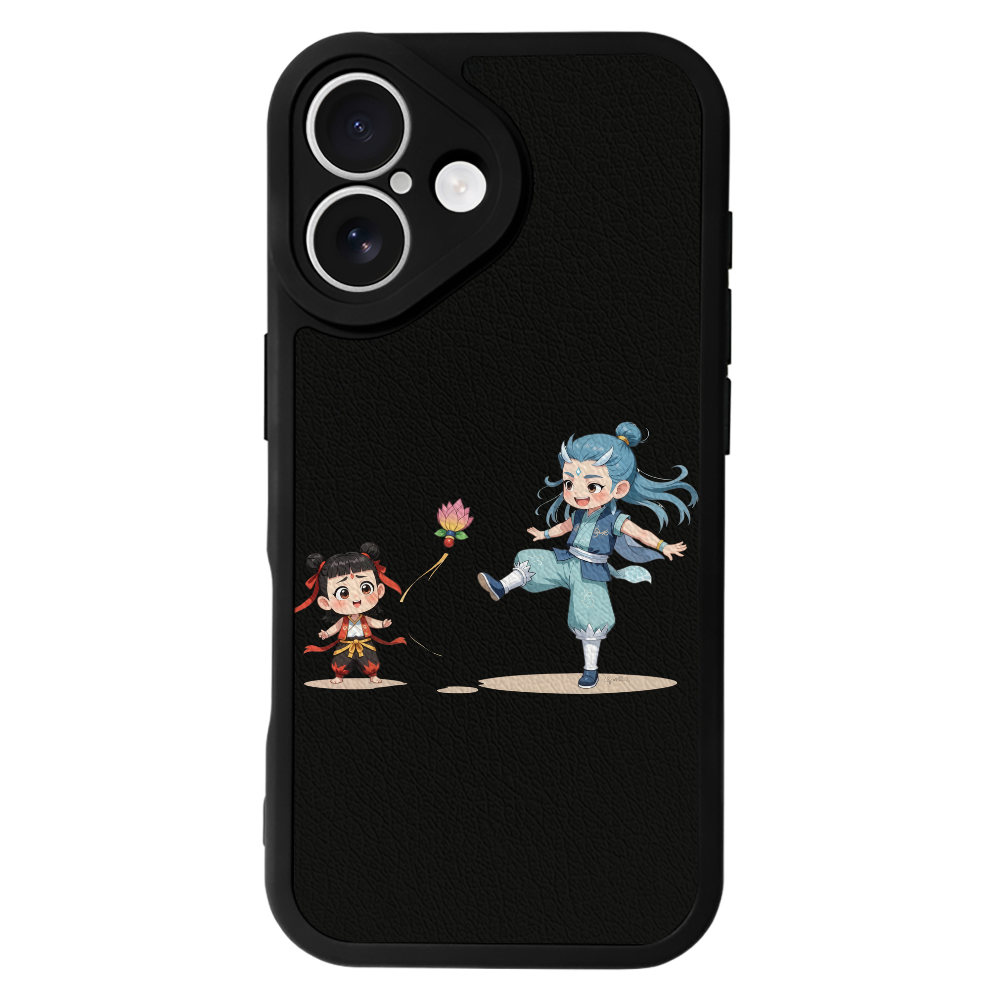 （画像用） Ne Zha 2 ナタ 魔童の大暴れ 【iPhone 16シリーズ対応】シリコンスマホケース（レザー調） 材質：シリコン